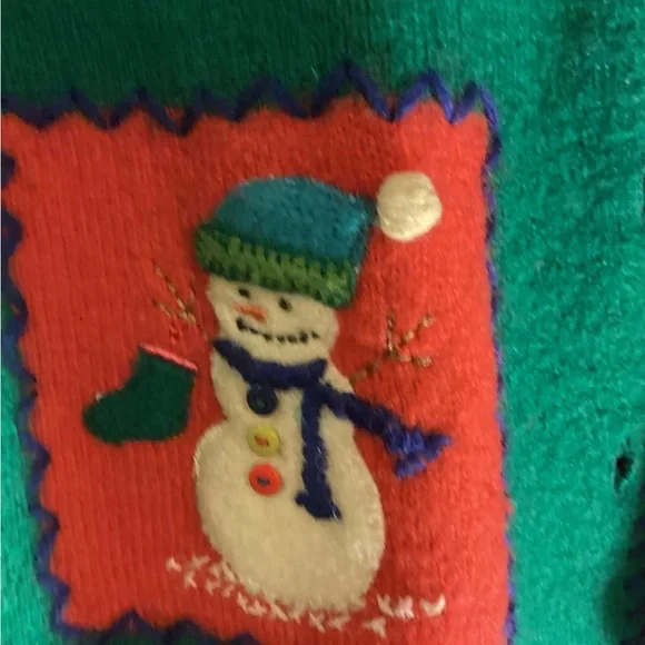 Vintage Vest Marisa Christina Red and Green Holiday - Picture 2 of 8